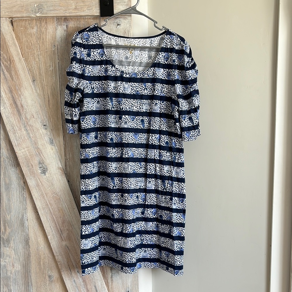 Striped Blue and White Women's dress